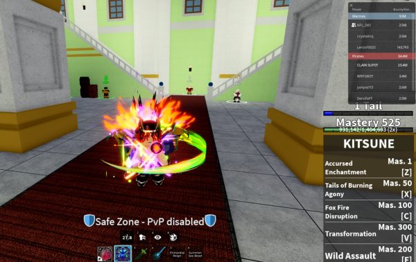 Blox Fruit Perm 5x Kitsune+Yeti++More +23M Bounty +122 Title + Special