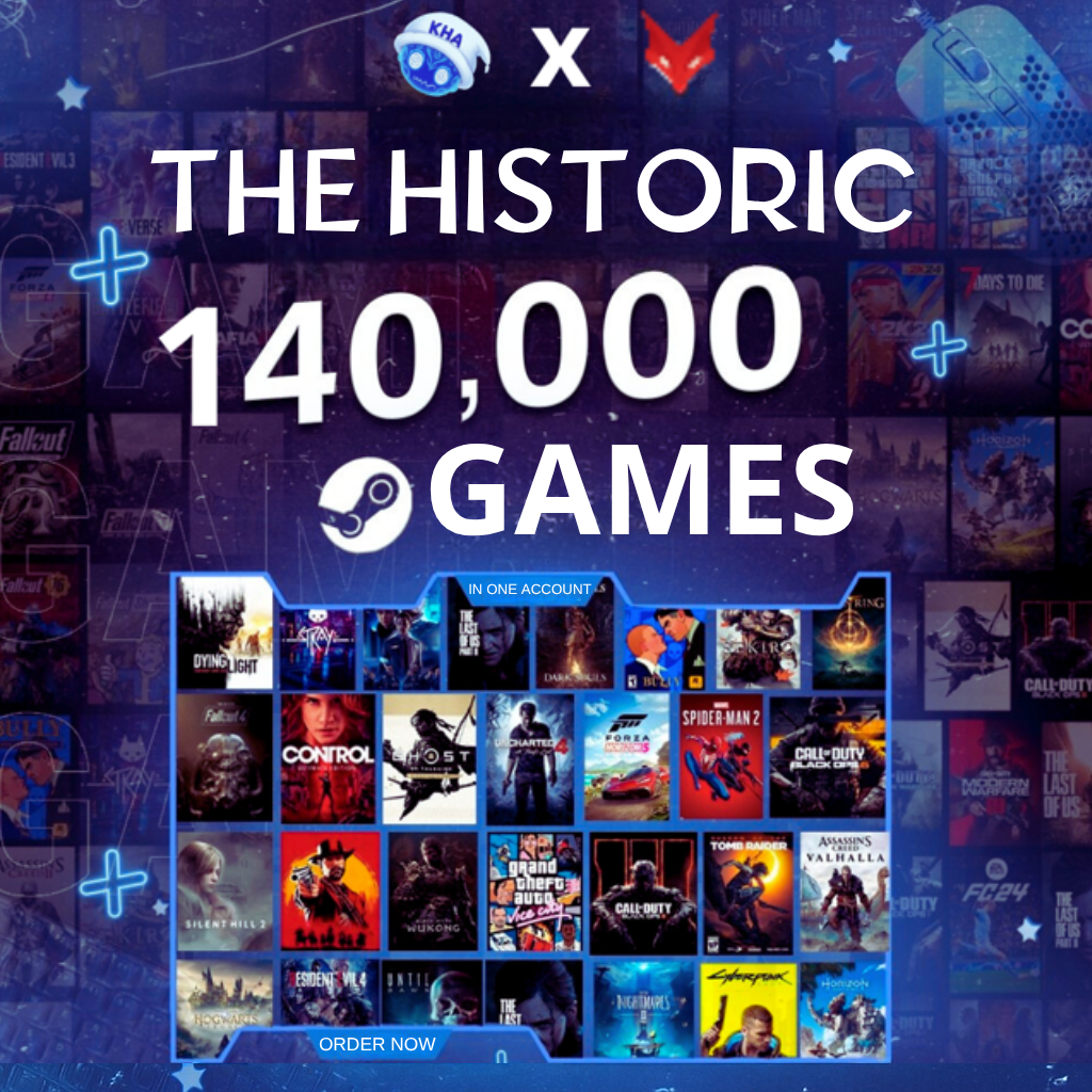 بكج 140.000 لعبة (على حسابك شخصي)✅